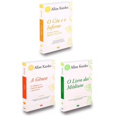 KIT O LIVRO DO MÉDIUNS + A GÊNESE + O CÉU E O INFERNO