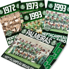 PALMEIRAS COLEÇÃO OFICIAL HISTÓRICA - 4 PÔSTERES (EDIÇÕES 9, 10, 11 E 12)