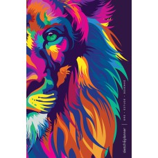 SKETCH & PLANNER - LION COLORS: ORE, ESTUDE, DESENHE