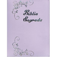 BÍBLIA SAGRADA TIJOLINHO LETRA GRANDE LILÁS ZIPER