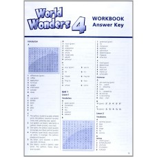 WORLD WONDERS 4: WORKBOOK WITH ANSWER KEY