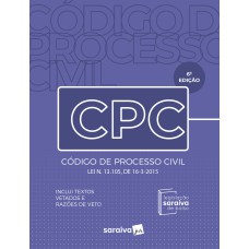 CÓDIGO DE PROCESSO CIVIL MINI - LEGISLAÇÃO SARAIVA DE BOLSO - 6 EDIÇÃO 2024