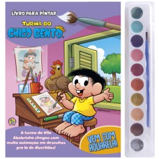 TURMA DA MÔNICA LIVRO PARA PINTAR COM AQUARELA - CHICO BENTO