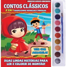 CONTOS CLÁSSICOS LIVRO PARA PINTAR 2 EM 1