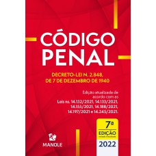 Código Penal: Decreto-lei n. 2.848, de 07 de dezembro de 1940