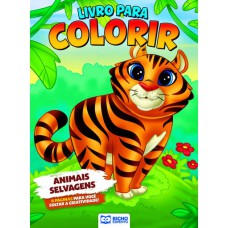 LIVRO PARA COLORIR ANIMAIS DA FLORESTA - ANIMAIS SELVAGENS