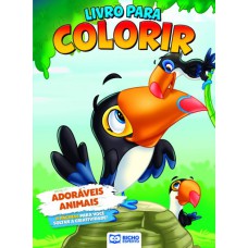 LIVRO PARA COLORIR ANIMAIS DA FLORESTA - ADORÁVEIS ANIMAIS