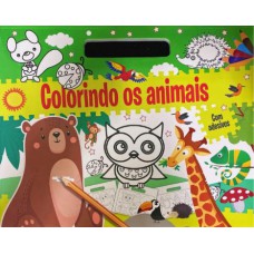 COLORINDO OS ANIMAIS - PRANCHETA DE COLORIR E ADESIVOS