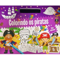 COLORINDO OS PIRATAS - PRANCHETA DE COLORIR E ADESIVOS