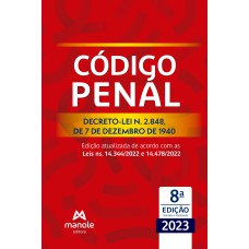 Código penal: decreto-lei n. 2.848, de 07 de dezembro de 1940