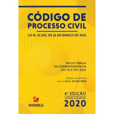 Novo código de processo civil: lei n. 13.105, de 16 de março de 2015