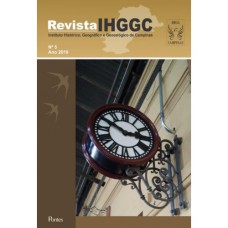 REVISTA IHGGC - INSTITUTO HISTÓRICO, GEOGRÁFICO E GENEALÓGICO DE CAMPINAS - Nº 5 - ANO 2019