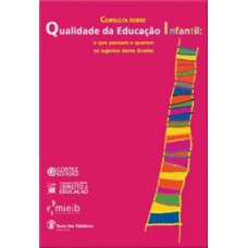 Consulta sobre qualidade da educação infantil: o que pensam e querem os sujeitos deste direito