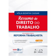 RESUMO DE DIREITO DO TRABALHO - DE ACORDO COM A REFORMA TRABALHISTA