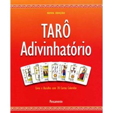 Tarô adivinhatório: livro e baralho com 78 cartas coloridas