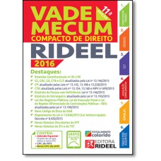 VADE MECUM COMPACTO DE DIREITO RIDEEL 2016 TOTALMENTE COLORIDO