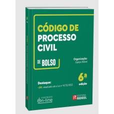 CÓDIGO DE PROCESSO CIVIL - CPC DE BOLSO - 2024 RIDEEL