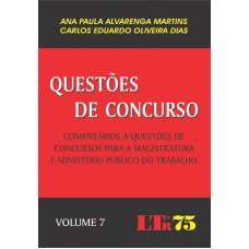 QUESTOES DE CONCURSO - VOL. 7 - COMENTARIOS A QUESTOES DE CONCURSOS PARA A - 1