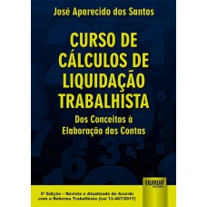 CURSO DE CÁLCULOS DE LIQUIDAÇÃO TRABALHISTA - DOS CONCEITOS À ELABORAÇÃO DAS CONTAS