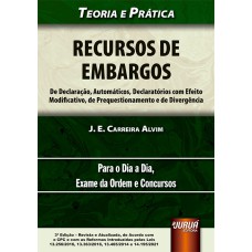 RECURSOS DE EMBARGOS - DE DECLARAÇÃO, AUTOMÁTICOS, DECLARATÓRIOS COM EFEITO MODIFICATIVO, DE PREQUESTIONAMENTO E DE DIVERGÊNCIA - TEORIA E PRÁTICA