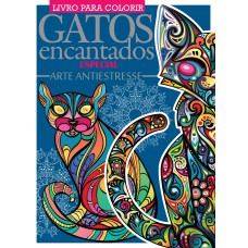 LIVRO PARA COLORIR ANTIESTRESSE 02 - GATOS ENCANTADOS