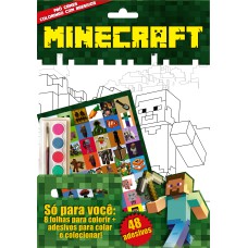 MINECRAFT COLORINDO COM ADESIVOS