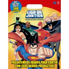 LIGA DA JUSTIÇA PRANCHETA PARA COLORIR COM ADESIVOS 01