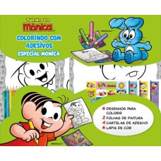 TURMA DA MÔNICA - COLORINDO COM ADESIVOS - ESPECIAL - MÔNICA