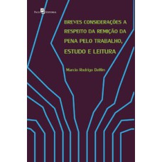 Breves considerações a respeito da remição da pena pelo trabalho, estudo e leitura