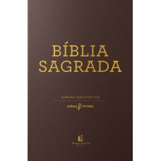 BÍBLIA ACF, COURO SOFT, MARROM, LEITURA PERFEITA