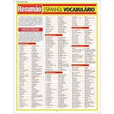 RESUMAO ESPANHOL VOCABULARIO - 1ª