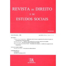 Revista de direito e de estudos sociais: ano XLIX (XXII da 2ª série) - N.ºs 1-4